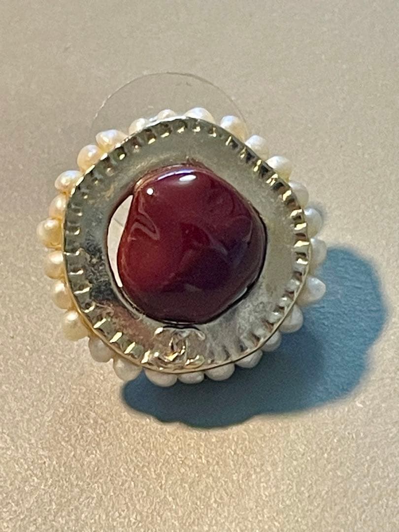 【正規品】CHANEL (シャネル) ストーン ピアス A13A 片耳