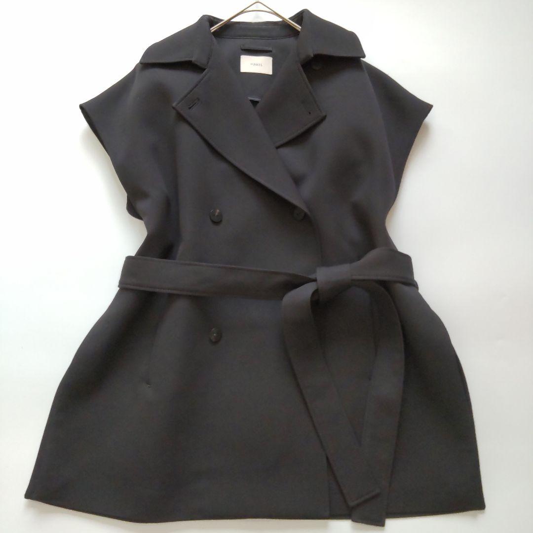 美品 23SS ルフィル マトラッセ トリプルクロスジレ ベルト付き ブラック