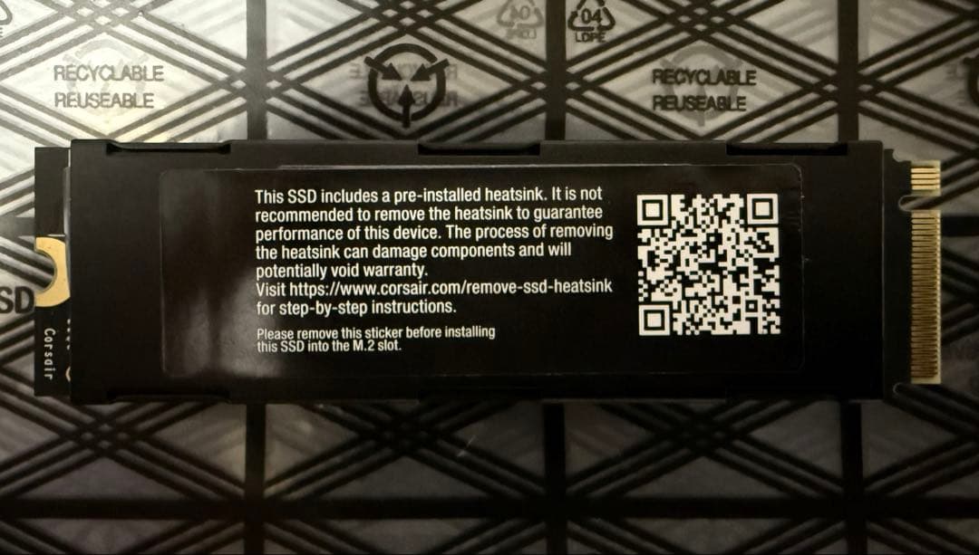 Corsair MP600 PRO XT 4TB Gen4 使用時間2803h