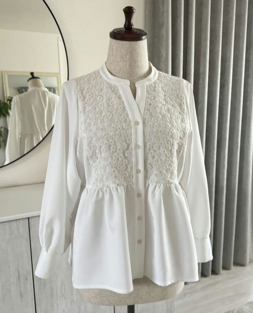 ジュールズプラスJours+ ブラウス カモミール ホワイト 3L