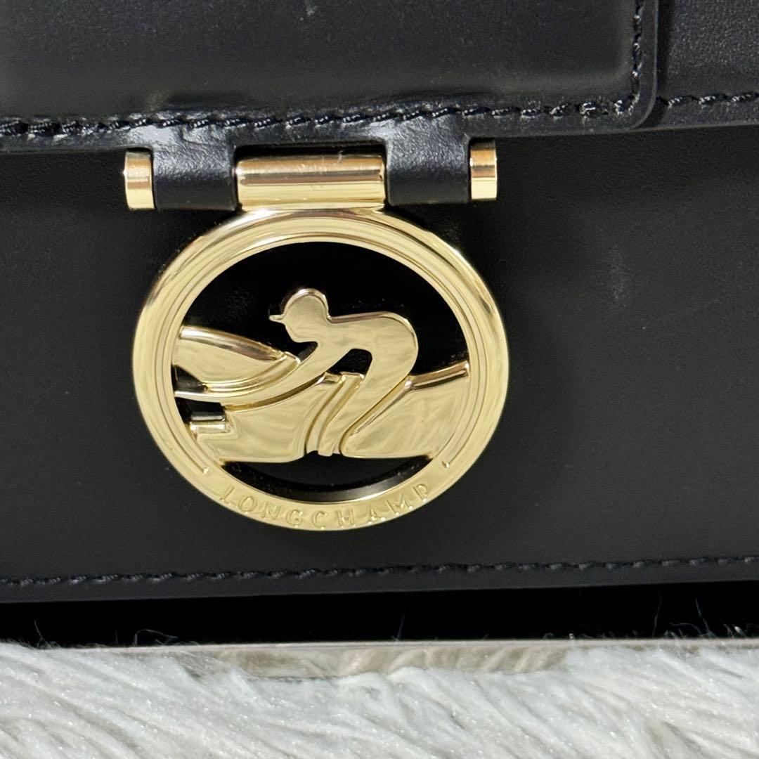 未使用級✨Longchamp ロンシャン ボックストロット　ブラック　レザー