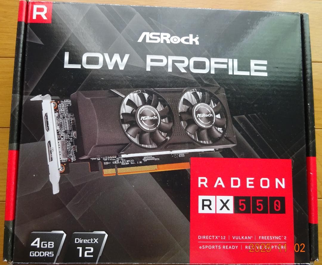 Radeon RX550 Low Profile(ASRock社版)