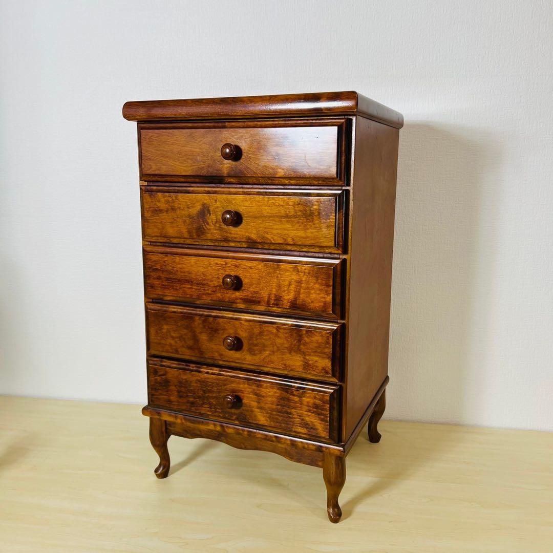 長谷川家具 整理箱 キャロライン 5段チェスト キャビネット HASEGAWA