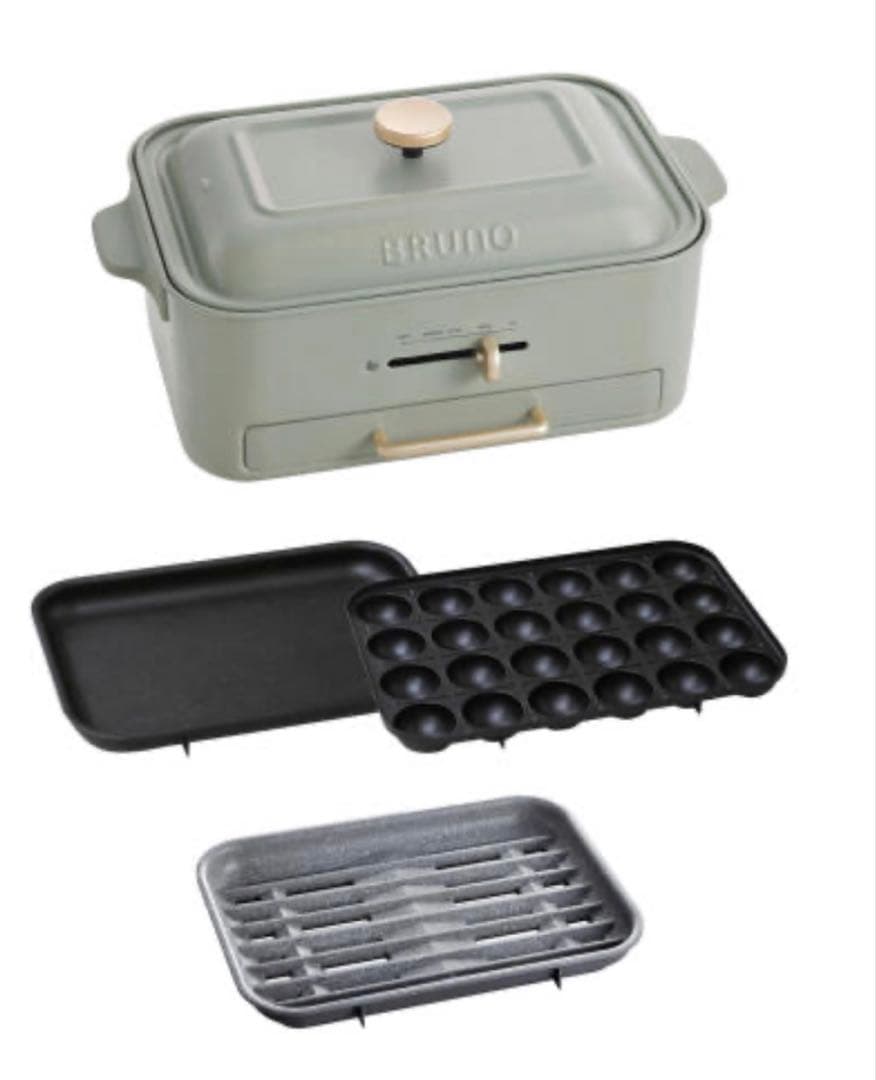BRUNO コンパクトグリルホットプレート　グリーン