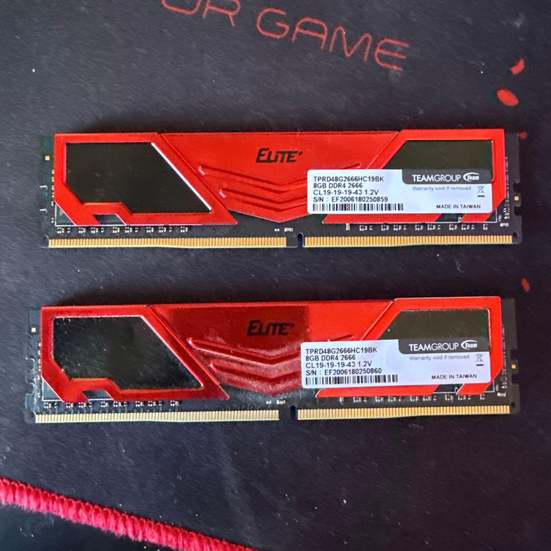 Elite 8GB DDR4 2666MHz メモリ　16GB