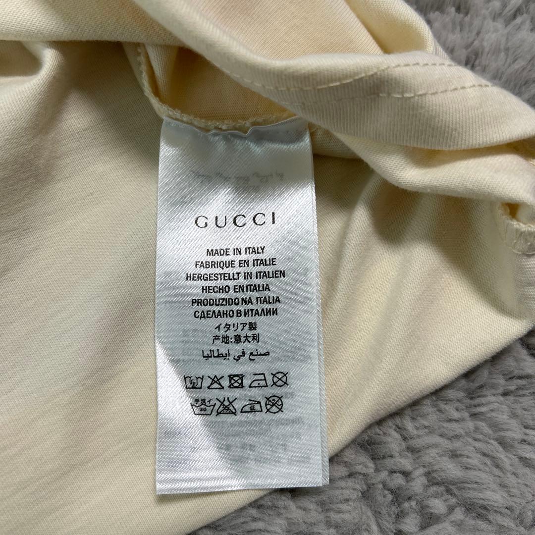 新品未使用GUCCI ロゴプリント Tシャツ クリーム色L ユニセックス