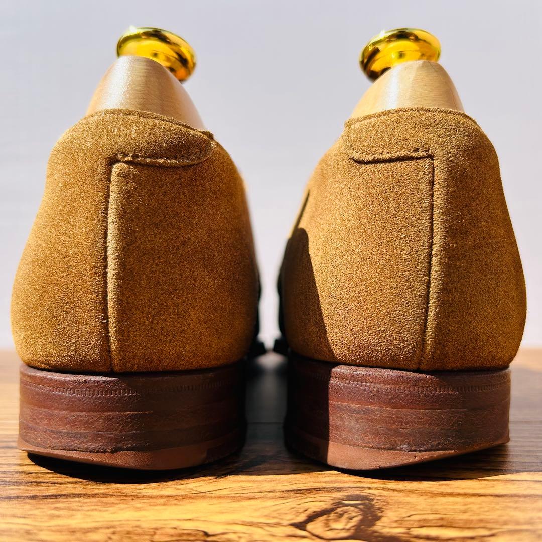 CROCKET&JONES プレーントゥ UK8 ブラウン 外羽根 スエード