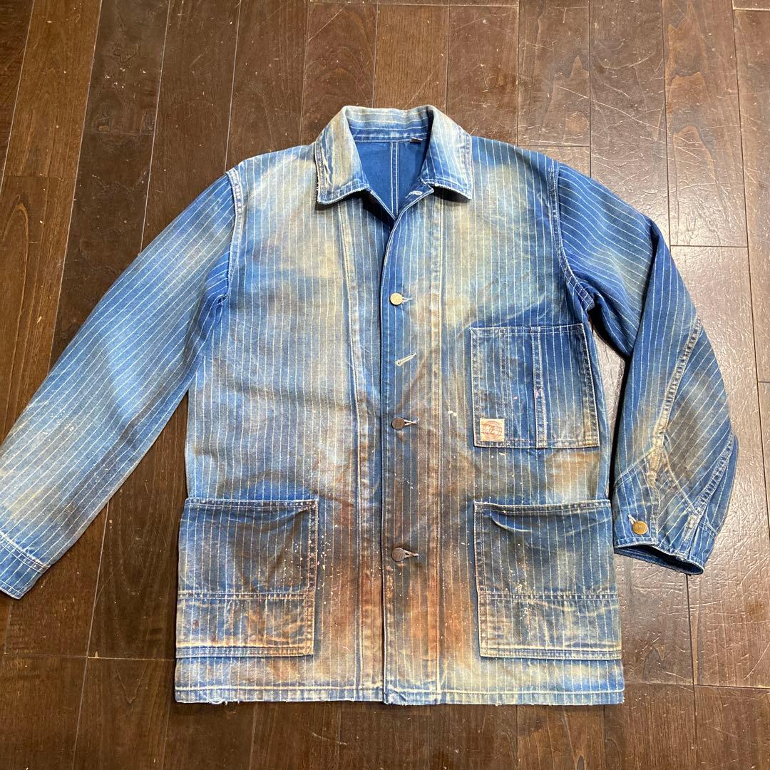 full count★ウォバッシュデニム カバーオール 38サイズエイジング加工