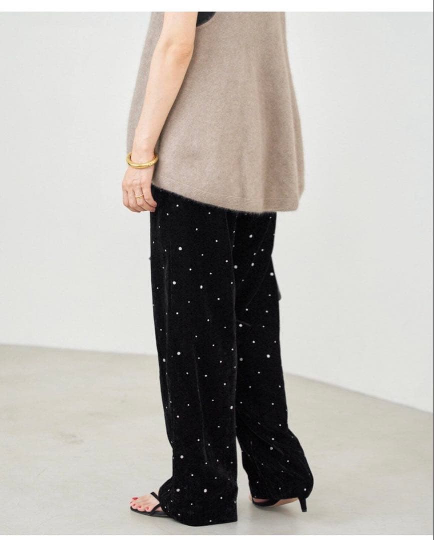 イエナ　クチュールドアダム Glitter PT ベロアイージーパンツ