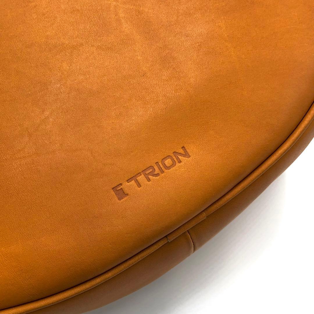 TRION グローブデザイン ショルダーバッグ レザー 本革 キャメル