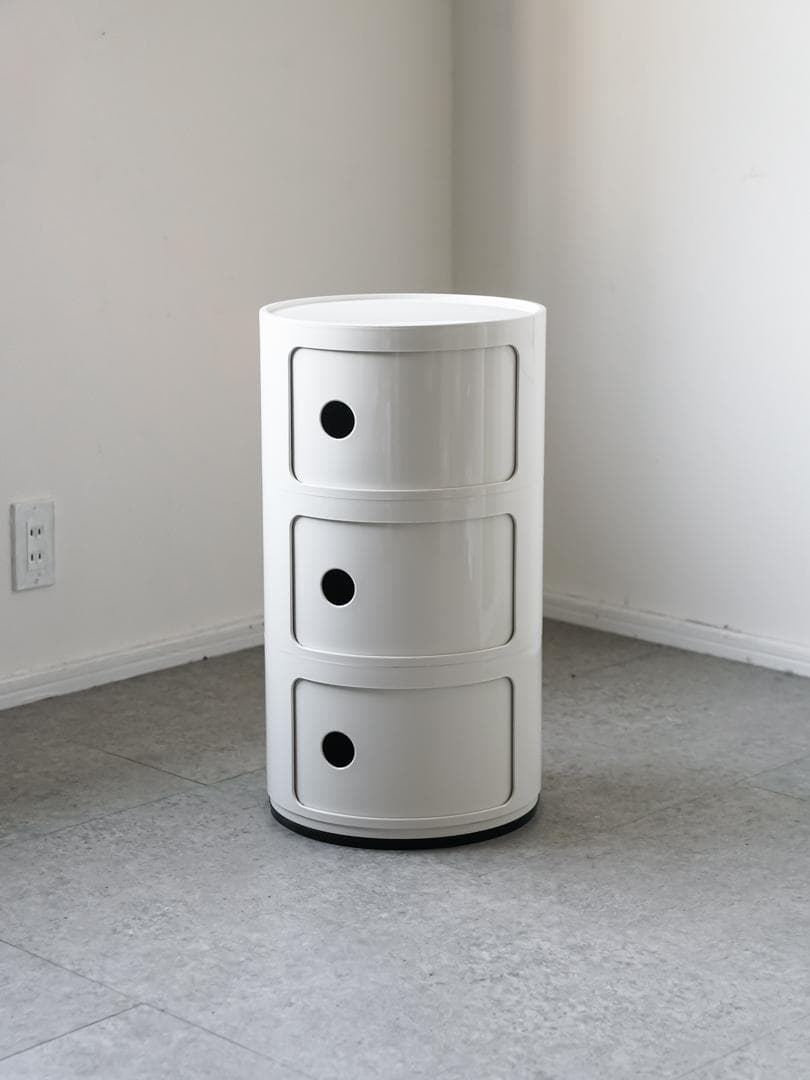 Kartell \"コンポニビリ\" 正規品 3段 ホワイト ミッドセンチュリー