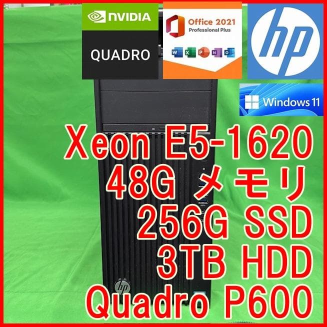 【4画面出力可能】 48G QuadroP600 Xeon Wifi Z440