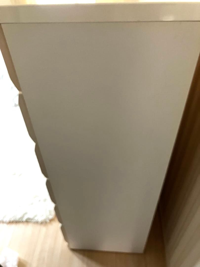 【送料込み】ニトリ　ハイチェスト 引き出し6段　ホワイト　レール付き