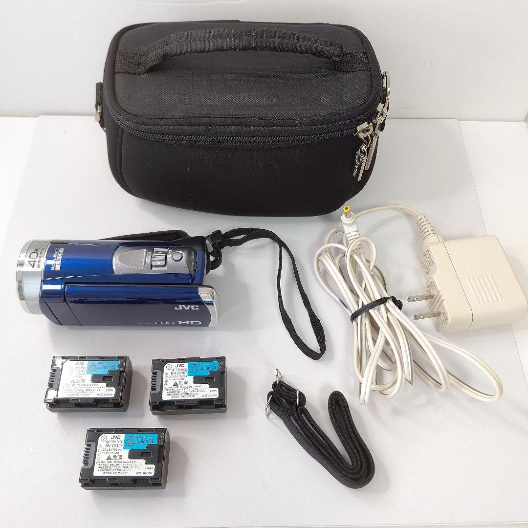 美品　JVCケンウッド　ビデオカメラ　エブリオ　光学40倍ズーム　フルHD