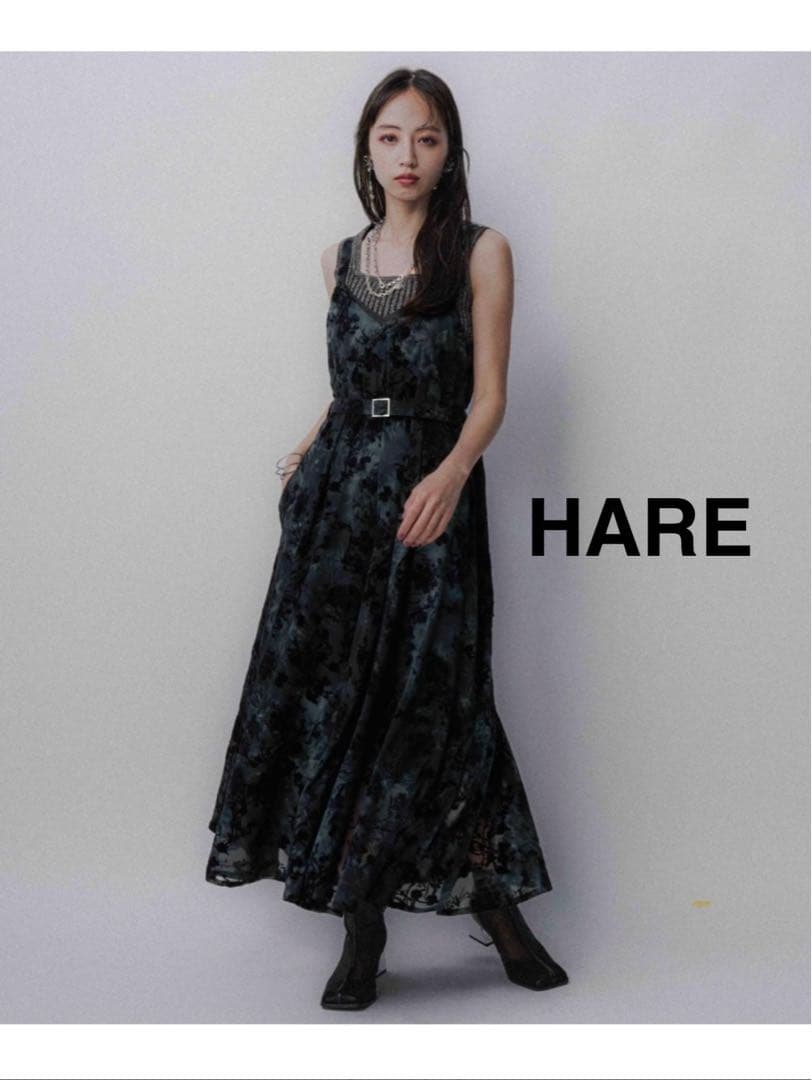 【新品タグ付】HARE オパールシアーキャミワンピース