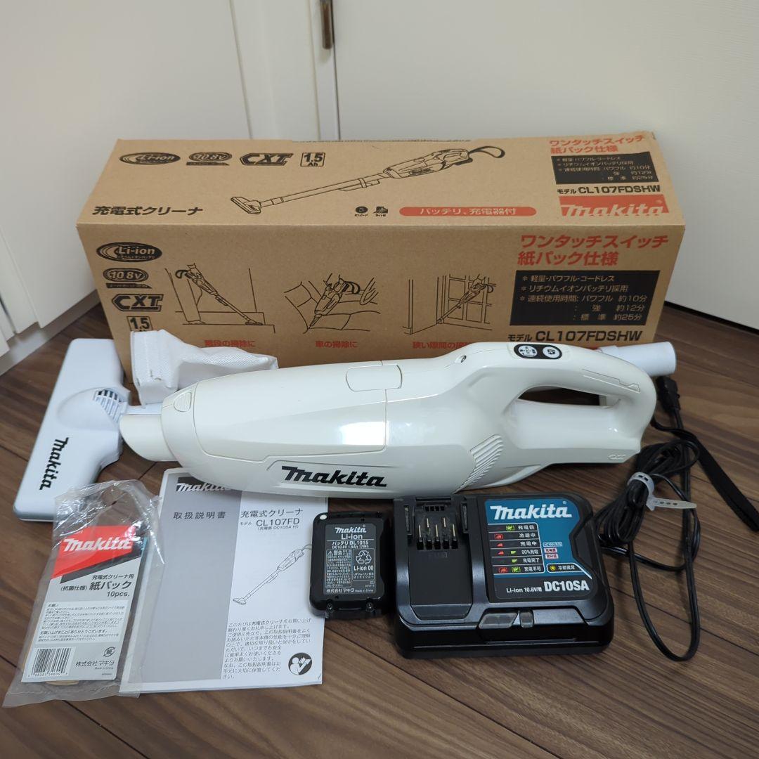 マキタ 充電式クリーナ 10.8V バッテリー・充電器付 CL107FDSHW