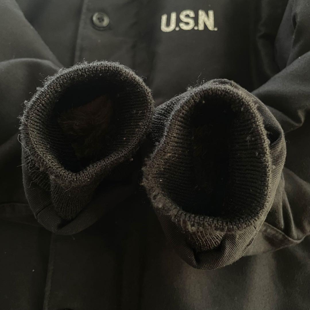ヒューストン N-1デッキジャケット ブラック SIZE36 美品