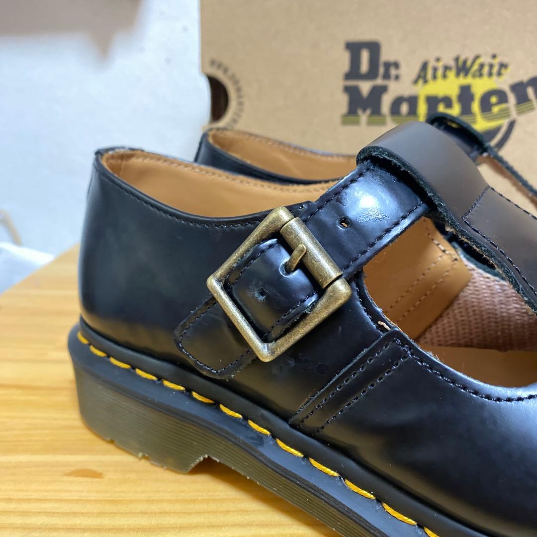 【Dr.Martens】 POLLEY Tバーシューズ ブラック 24㎝