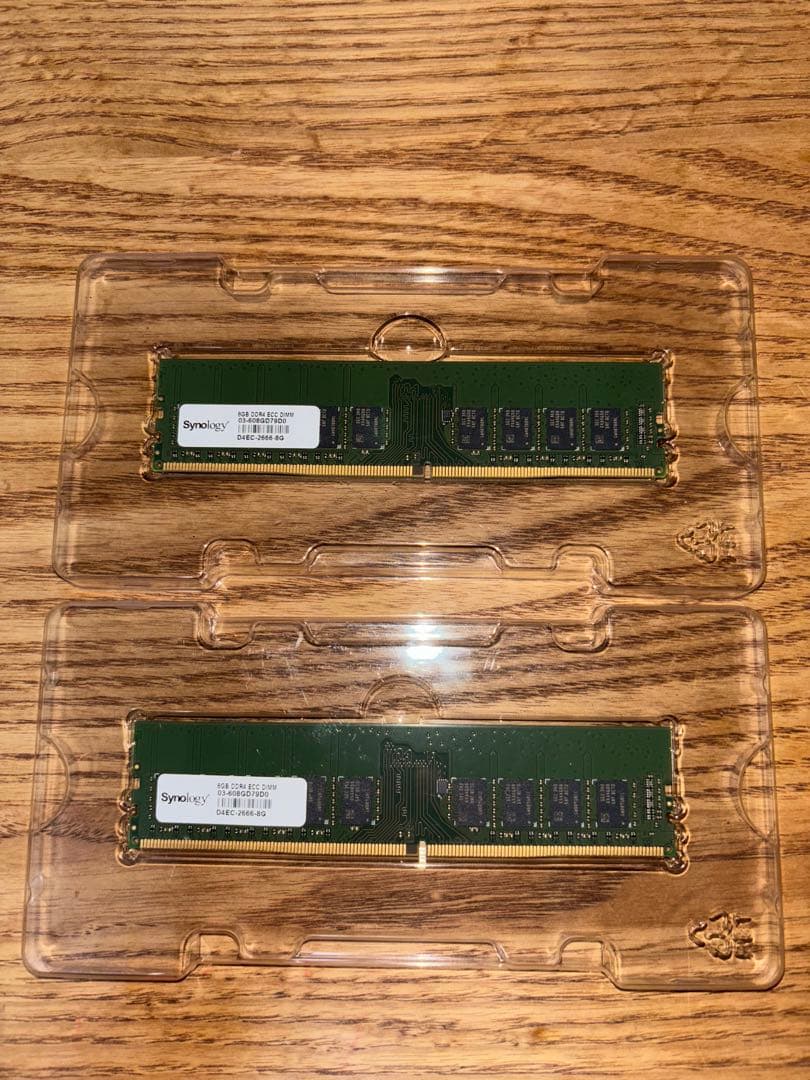 Synology DDR4 8GB メモリ2枚セットD4EC-2666-8G
