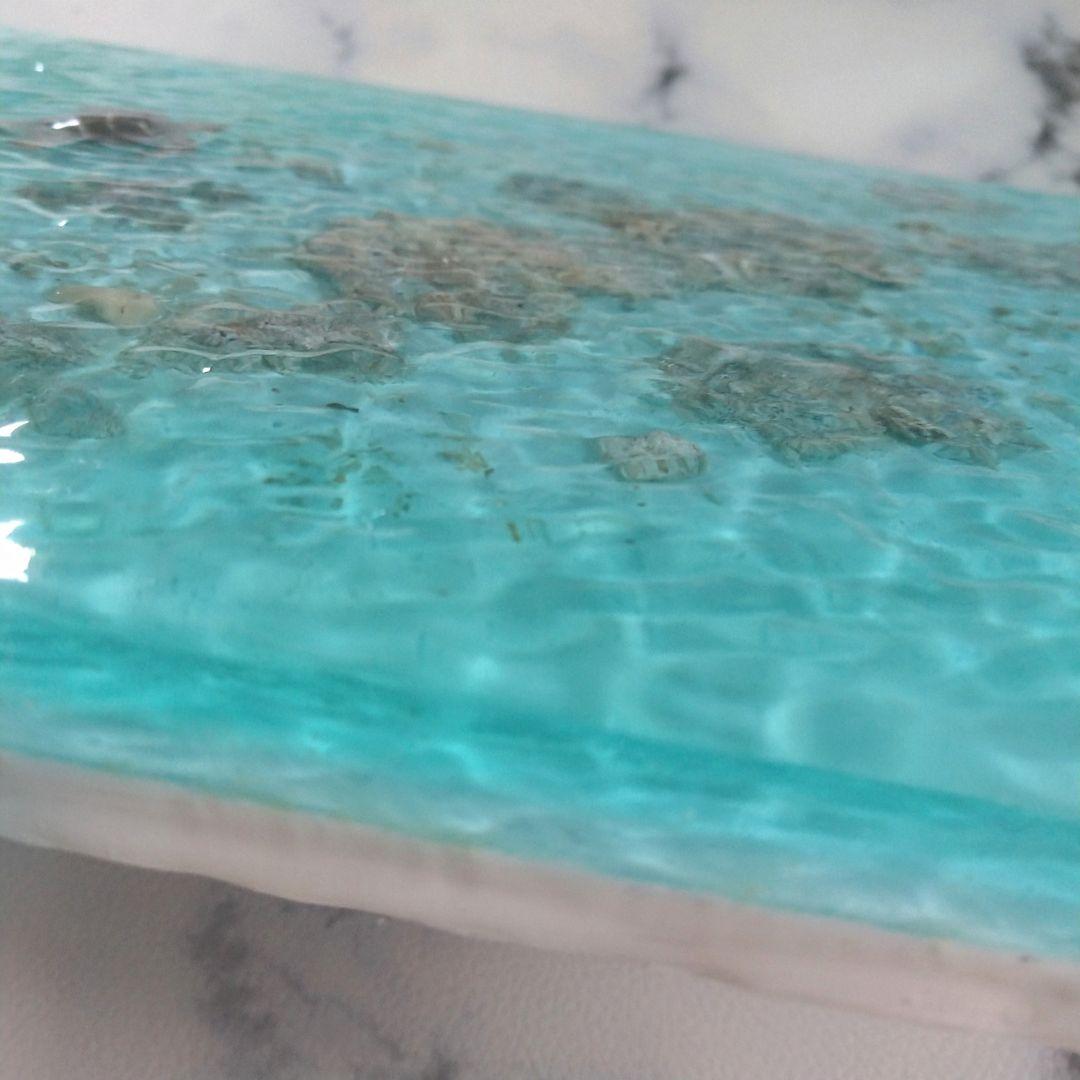 『沖縄の海を感じる』ウミガメが泳ぐ離島の海・オーシャンレジンアート／立体アート