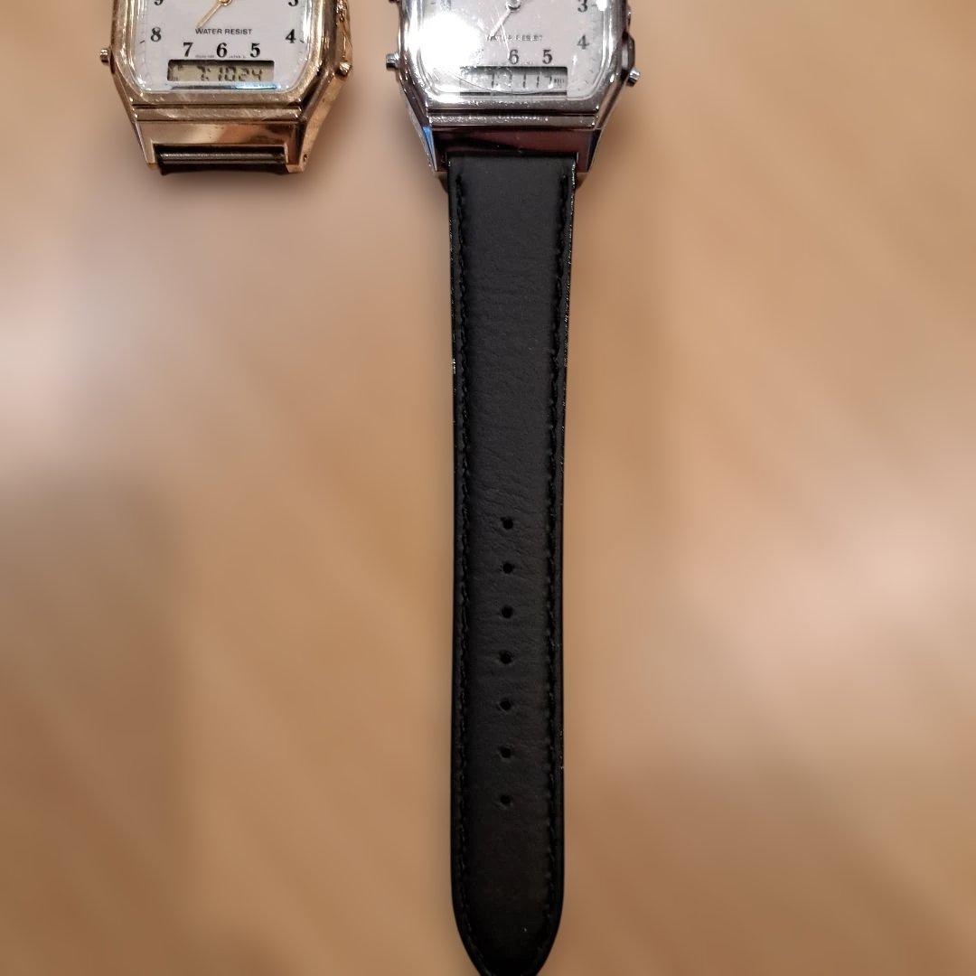 激レア　カシオ　イルミネーター　AQ-232L-7B ヴィンテージ　金銀セット