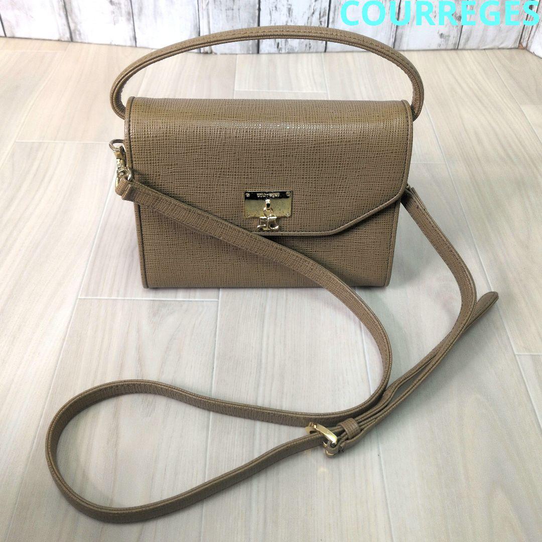 クレージュ ハンドバッグ ショルダーバッグ レザー