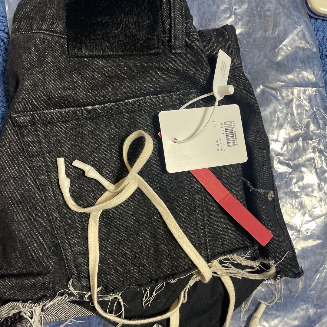 パンツ S garter denim shorts black M