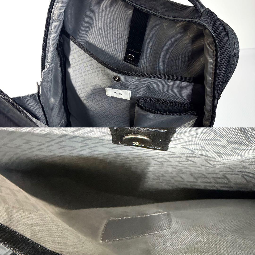 美品 ace. エース ビジネスリュック PC収納 A4 蒸れにくいメッシュ 黒