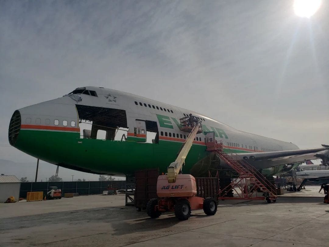 EVA航空 Aviationtag B747-400 特殊部位ロゴカット