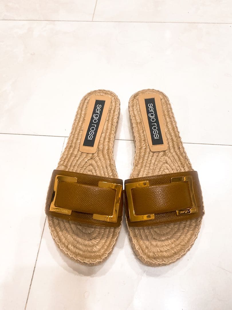 専用☆セルジオロッシ ☆エスパドリーユフラットサンダル38未使用ミュール