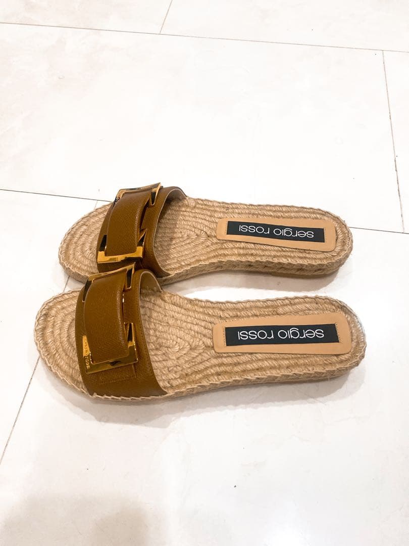 専用☆セルジオロッシ ☆エスパドリーユフラットサンダル38未使用ミュール