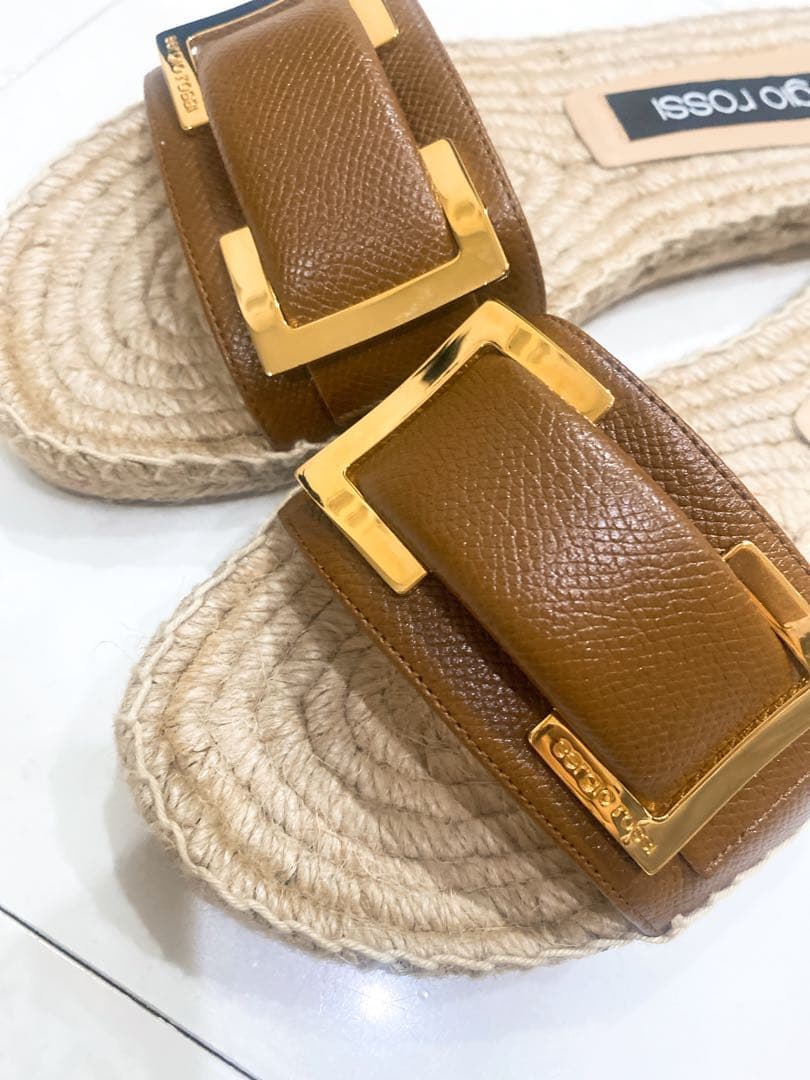 専用☆セルジオロッシ ☆エスパドリーユフラットサンダル38未使用ミュール