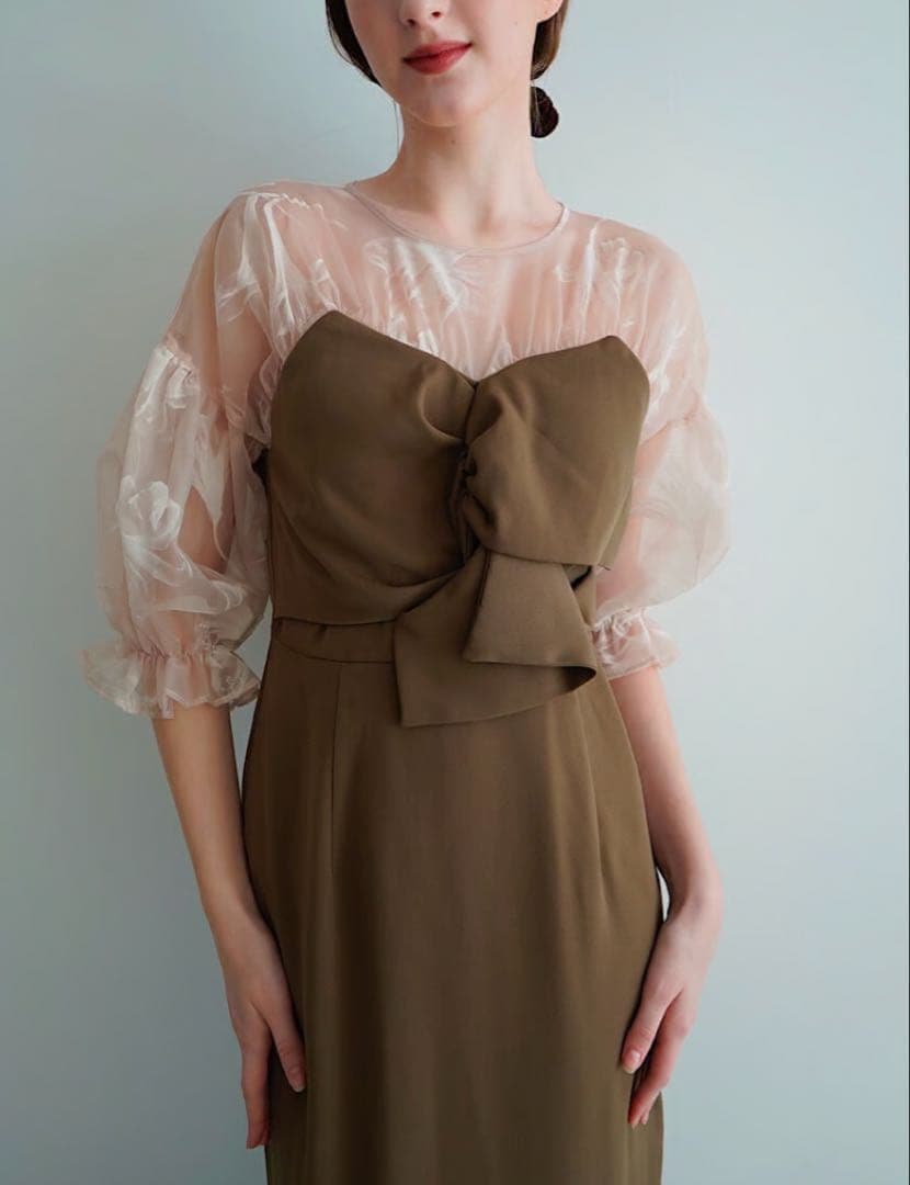 【sena】Acka. ◎ sheer puff dress ◎size2