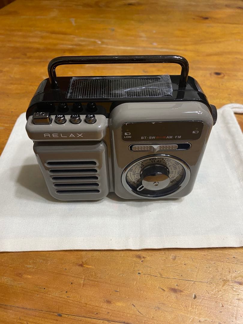 RELAX ポータブルラジオ AM/FM Bluetooth ウォームグレー