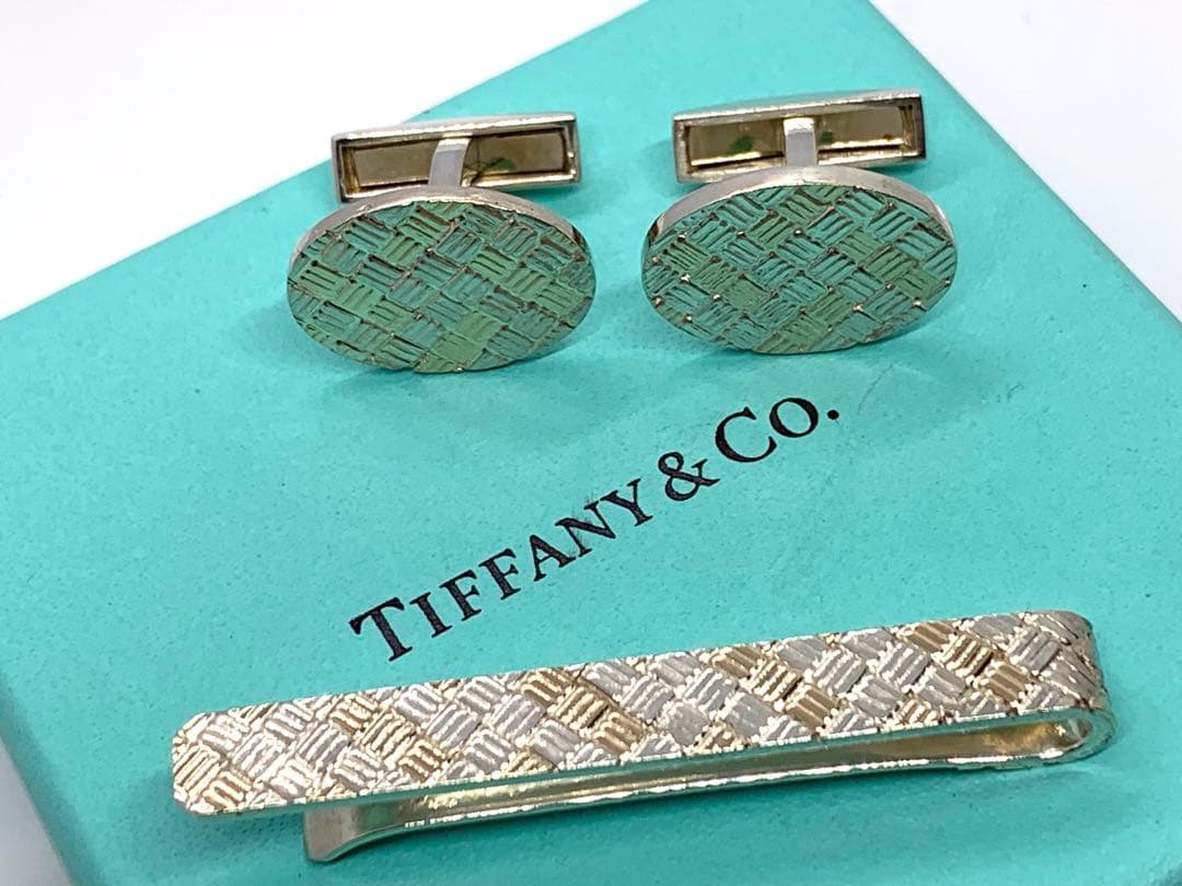 ティファニー　コンビ　カフス　ネクタイピン　セット
