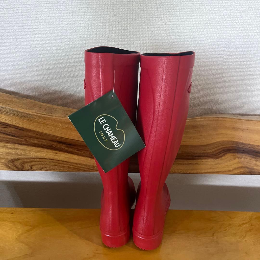【294】レディース　レイン　ラバーブーツLE CHAMEAU ４０
