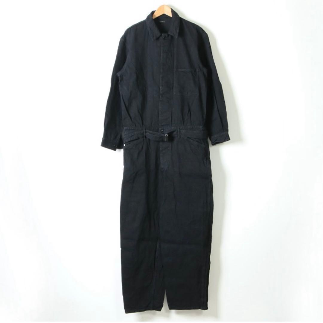 COMOLI（コモリ）デニム　オールインワン　ブラック