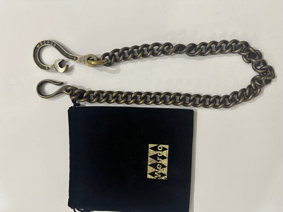 WEIRDO ウォレットチェーン 金属製 ポーチ付き