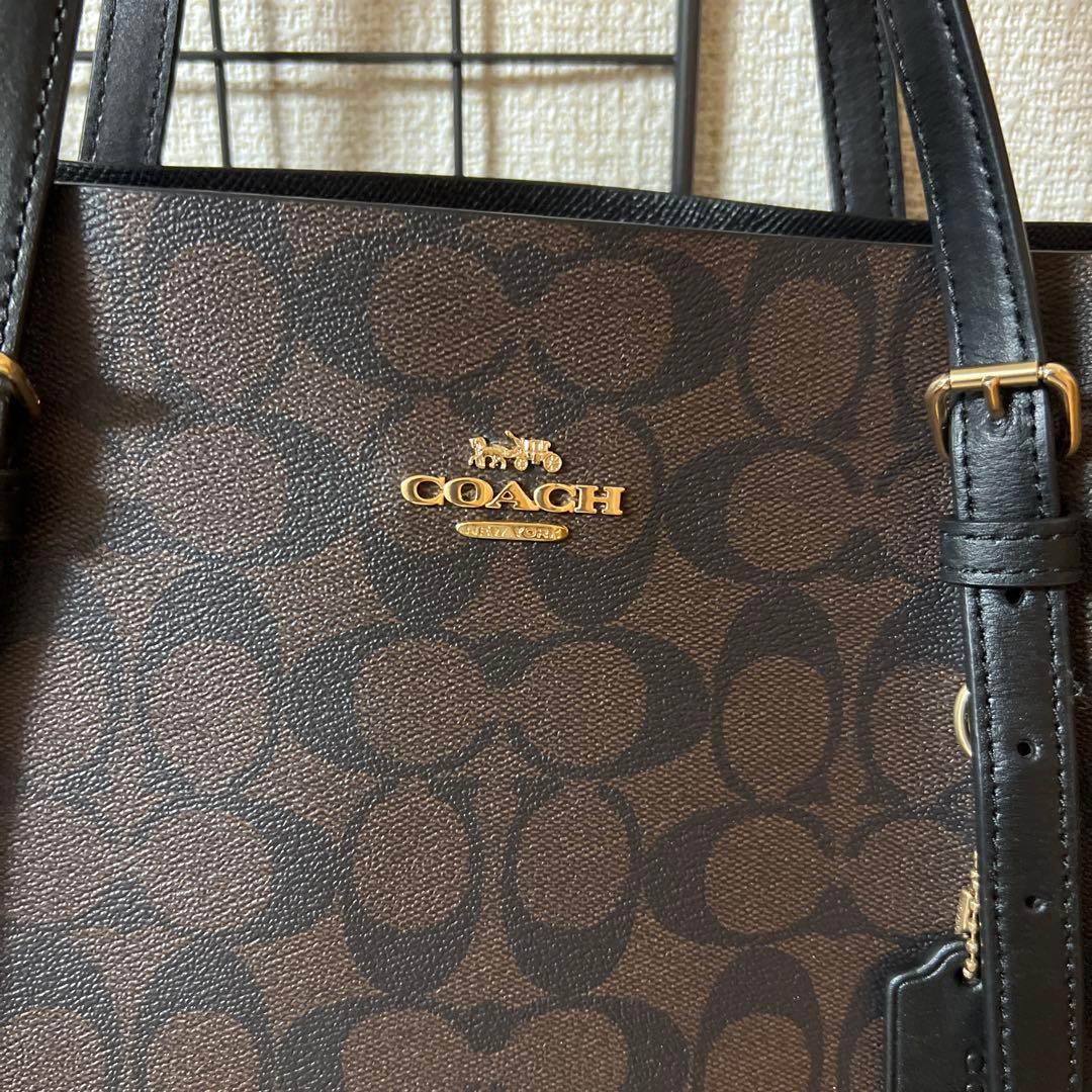 COACH ダークブラウン トートバッグ