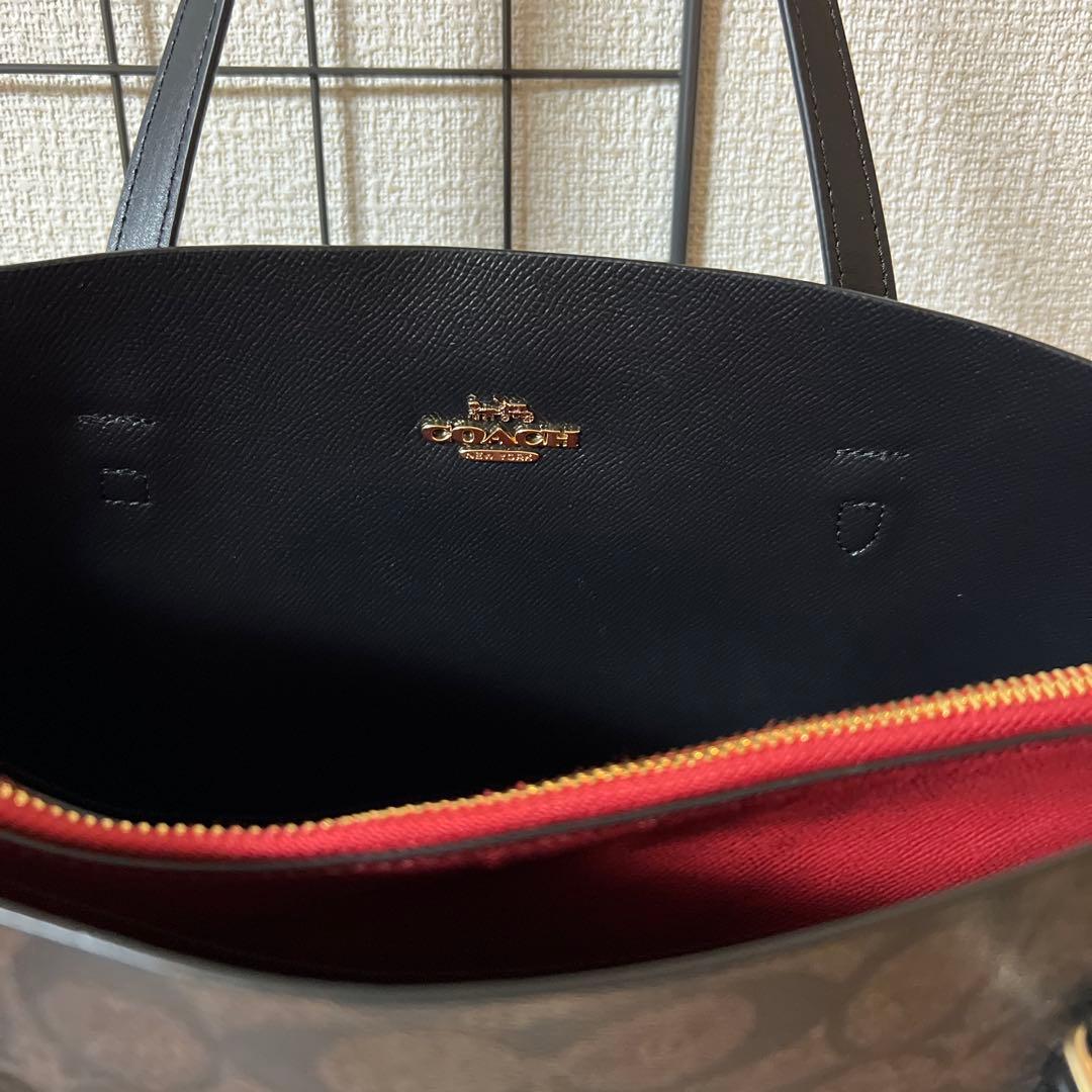 COACH ダークブラウン トートバッグ