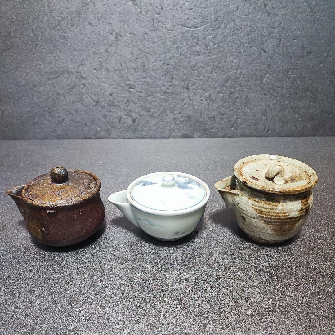 急須　宝瓶　備前焼　染付など　3点まとめ