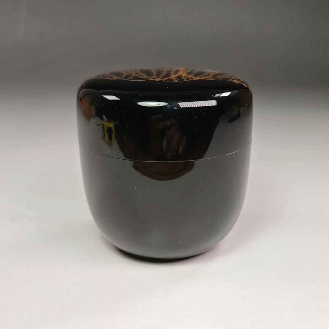 イ597 棗『景斎作』『芽柳　蒔絵　棗　共箱』茶道具