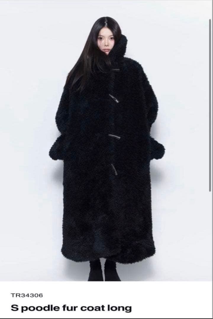 ジャケット・アウター S poodle fur coat long theredthread