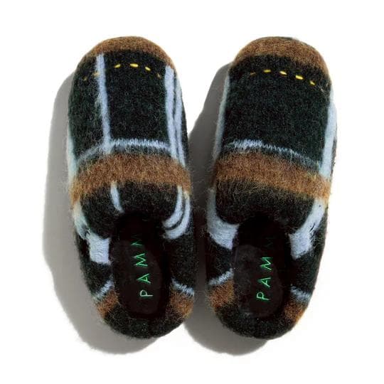 ブラウン / 0 SUBU × PAMM 透明な空気のチェックニット