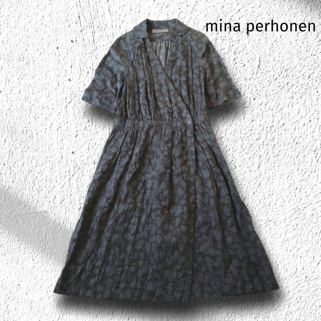 ミナペルホネン　 リネン100%　　　 ワンピース　羽織　カシュクール