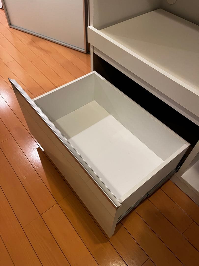 KAGUCOCO 鏡面ホワイト 食器棚・レンジ台　大川家具