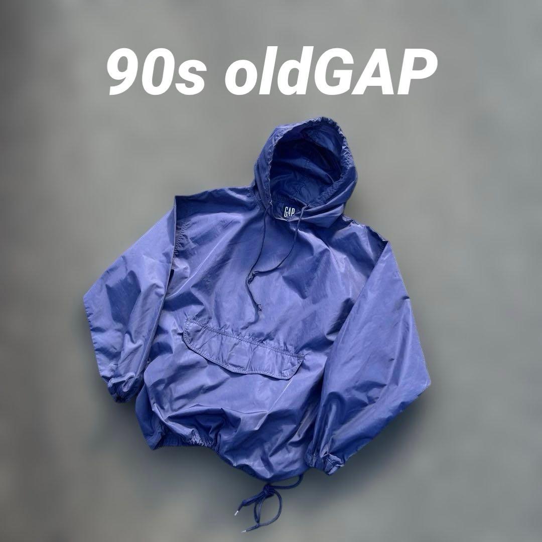 珍品 デカタグ ドローコード付き 90s GAP ナイロンパーカー