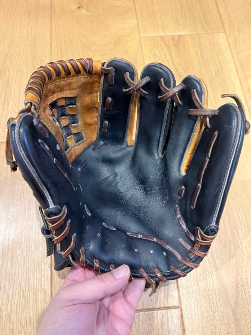 ミズノプロ　オーダー軟式グローブ オレンジ/黒