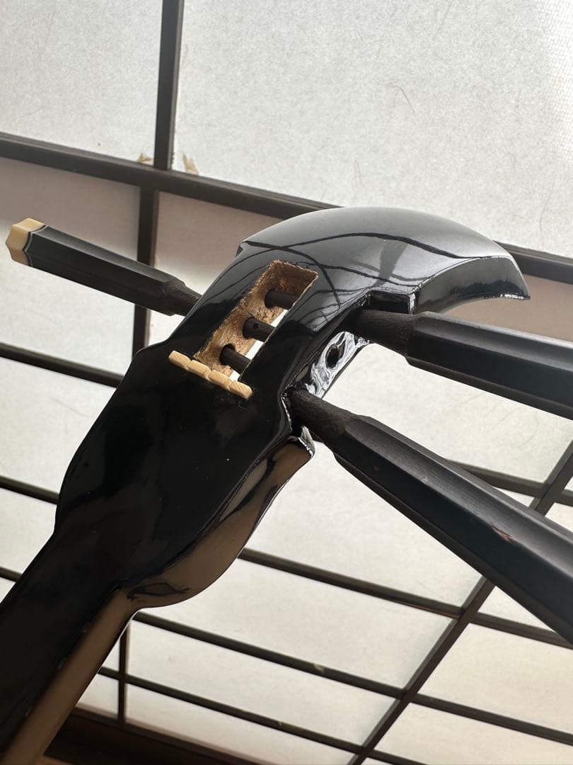 u*e様 銘入真壁型三線 高級黒木材