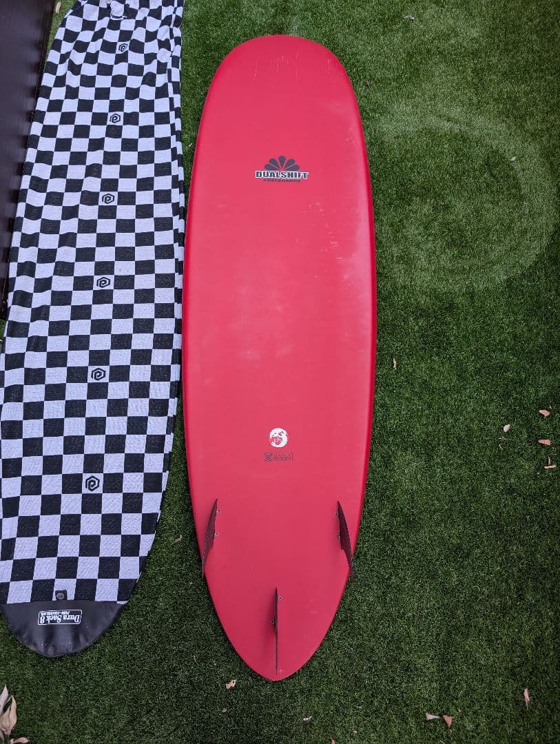 DUALSHIFTサーフボード 6’6”198cm レッド/ブルー